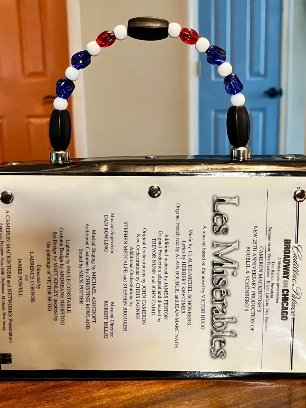 Les Miserables at Cadillac Palace Playbill Purse with Beaded Handle